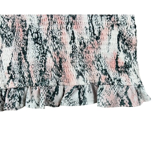 Buddy Love Monroe Smocked Mini Dress  Womens S  Pink / Gray Bodycon Sundress - Picture 5 of 10